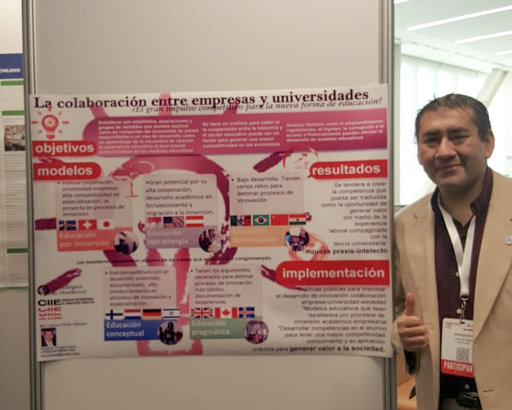 Carlos Irigoyen el a presentación de su póster