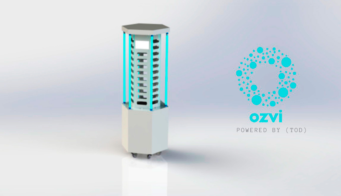 OZVI dispositivo inteligente capaz de sanitizar espacios