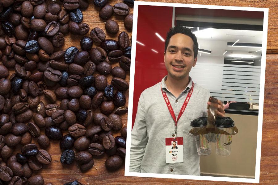 Alumno crea bioplastico a base de bagazo de café