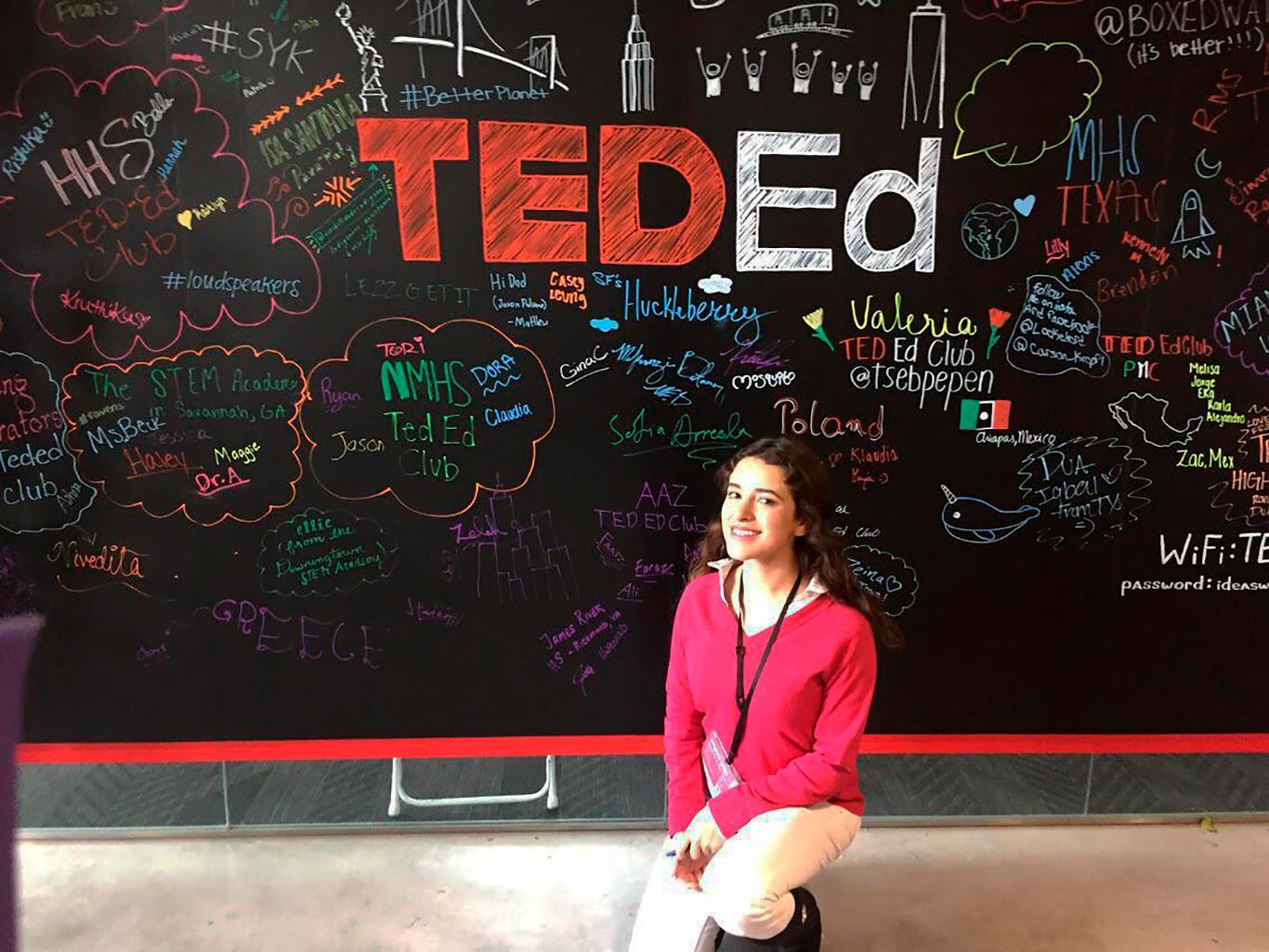 La alumna PrepaTec en el TED-Ed weekend.