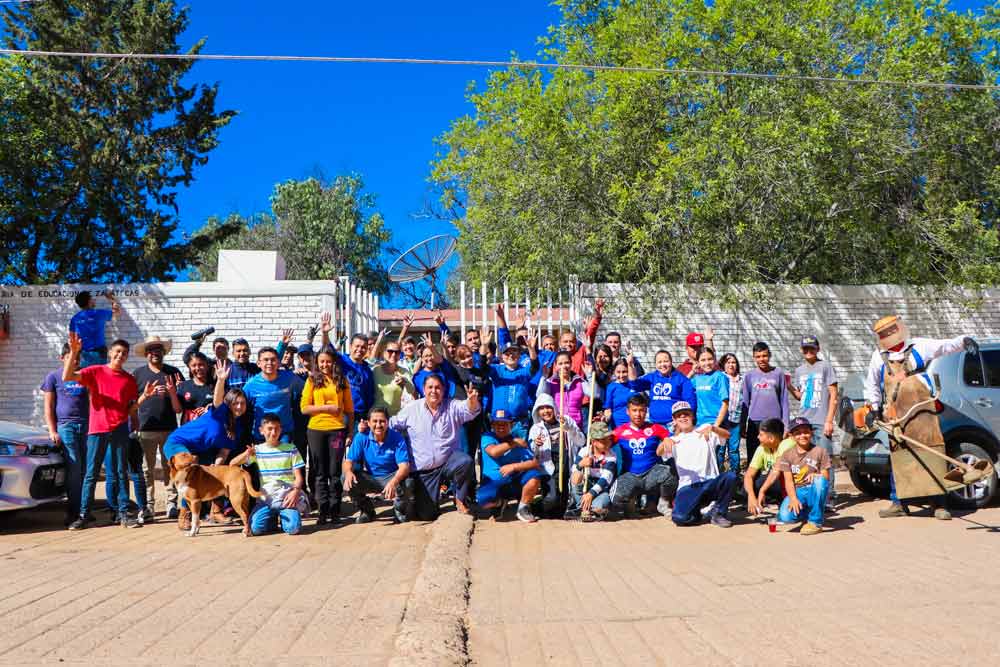 Voluntarios del Tec en comunidad la de Cieneguillas, Zacatecas