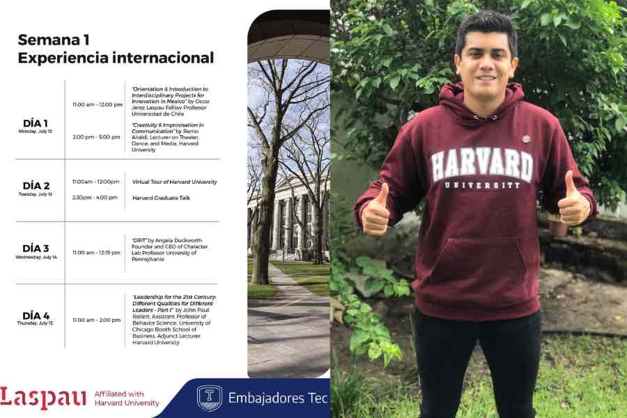 Alumno Tec viviendo experiencia internacional en Harvard