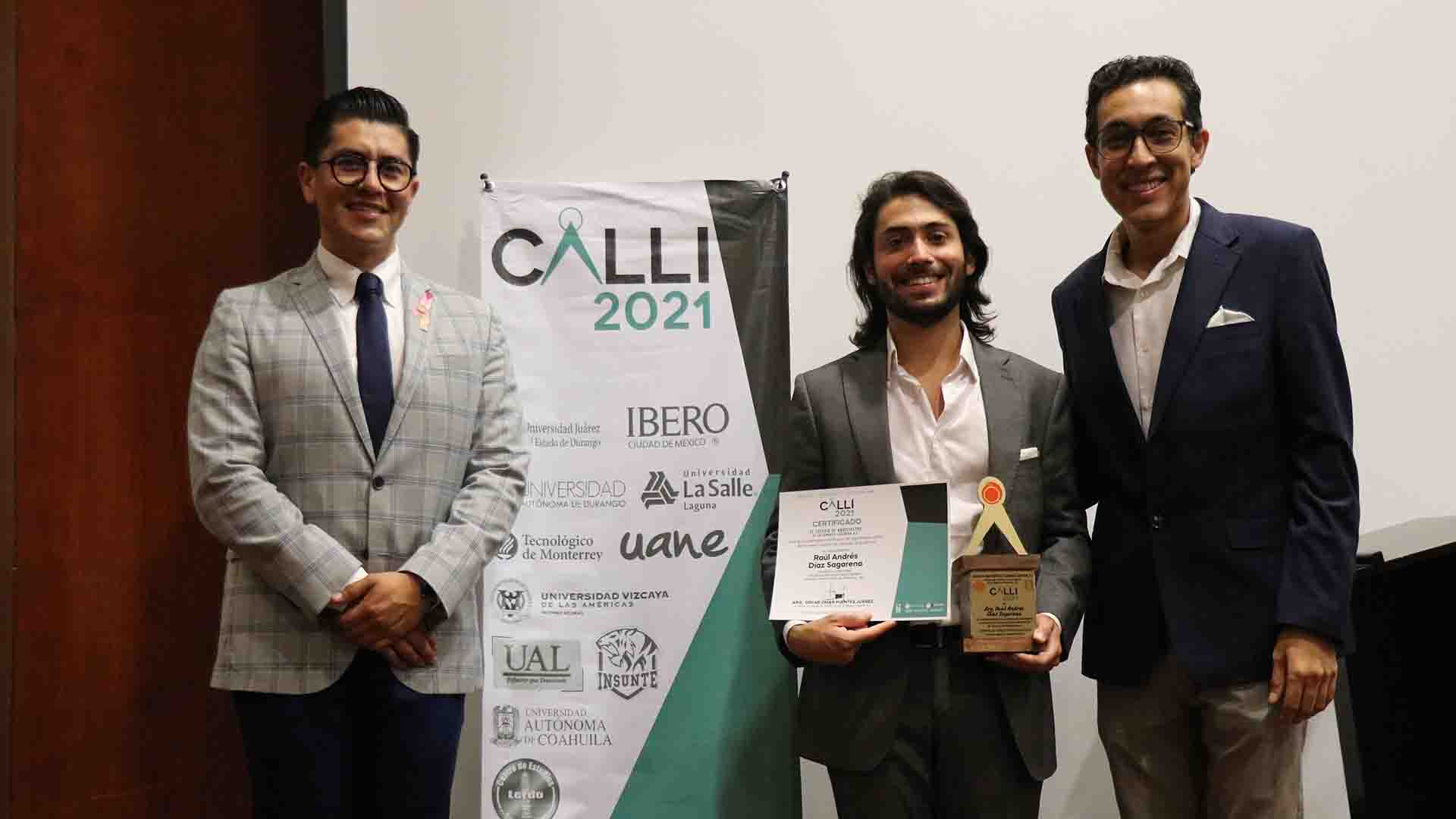 Gana el EXATEC Raúl Andrés Díaz Sagarena el Premio Calli de Arquitectura