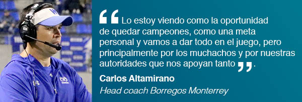 Head coach Carlos Altamirano