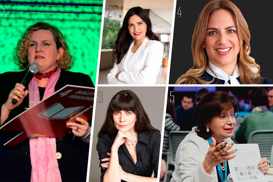 Inés Sáenz, Paulina Campos, Karin Oechler, Claudia Félix y Laura Ruiz, son mujeres con cargos directivos en el Tec.