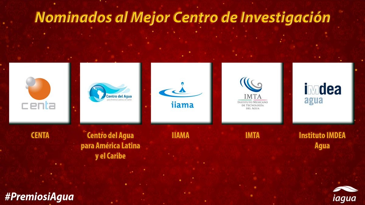 El Centro del Agua entre los nominados a Mejor Centro de Investigación.