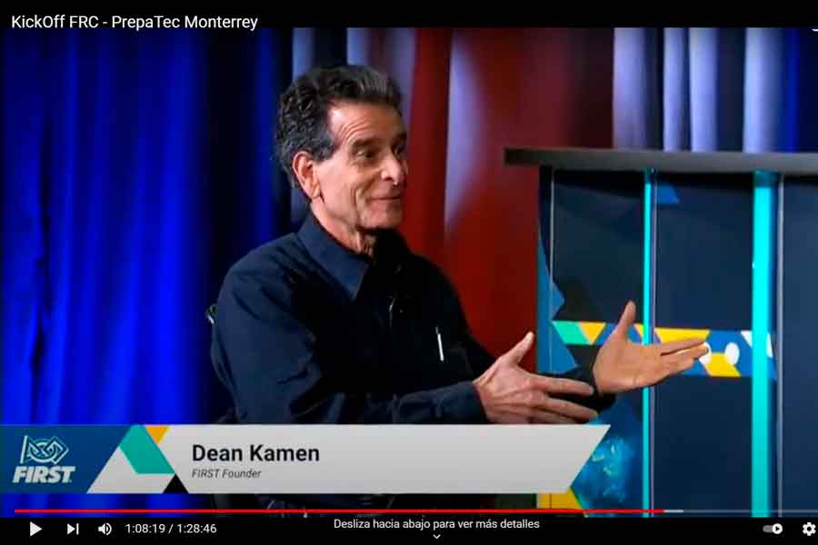 Dean Kamen, fundador de FIRST, ofreció un mensaje en el lanzamiento.