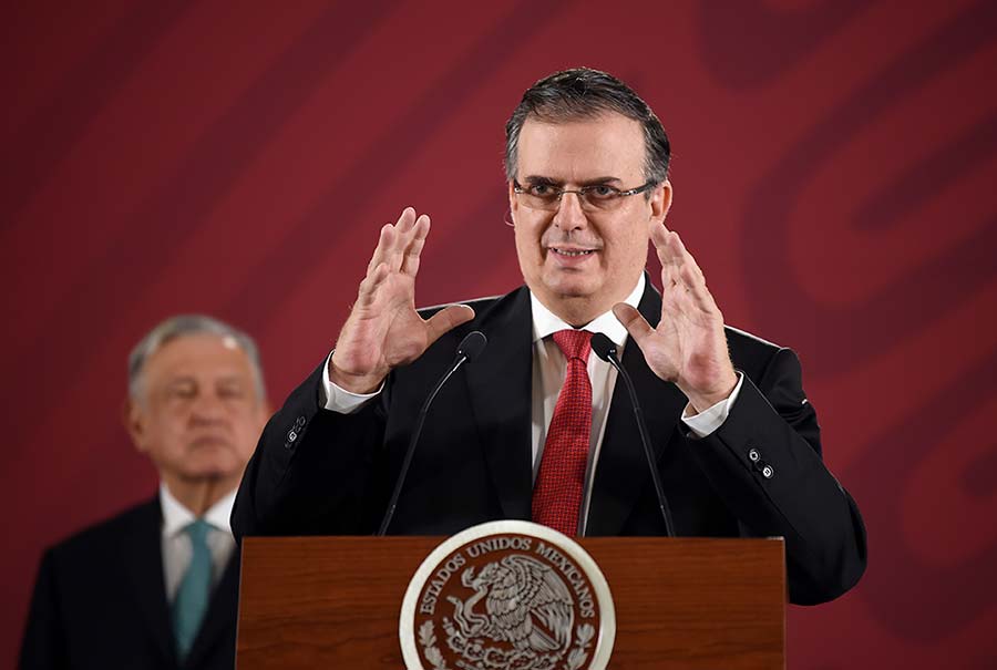 El secretario mexicano de Relaciones Exteriores, Marcelo Ebrard. 