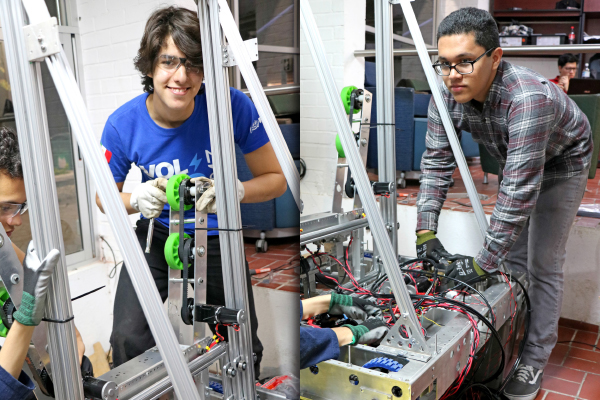 Alumnos del equipo Voltec Robotics