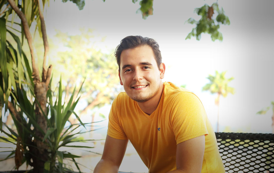 Pedro Ramos, estudiante de la carrera de Administración de Empresas