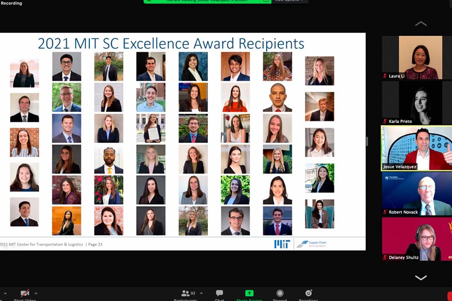 Ganadores de todas las universidades participantes en el MIT Supply Chain. 
