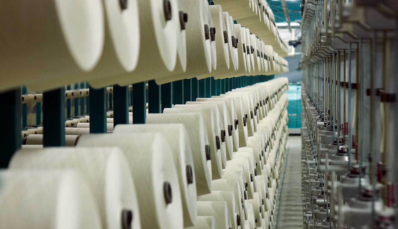 Rollos de fibras utilizados dentro de la industria textil