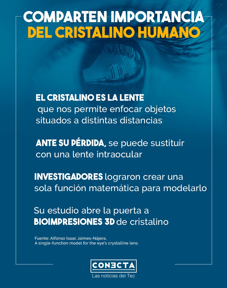 Infografía cristalino ojo humano Dr. Alfonso Jaimes