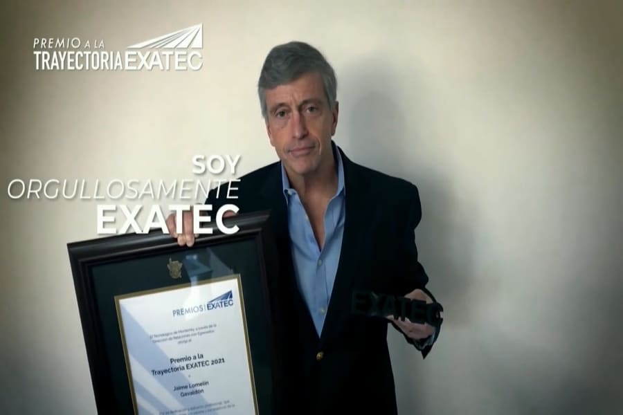 Jaime Lomelín, uno de los ganadores del Premio a la Trayectoria EXATEC 2021