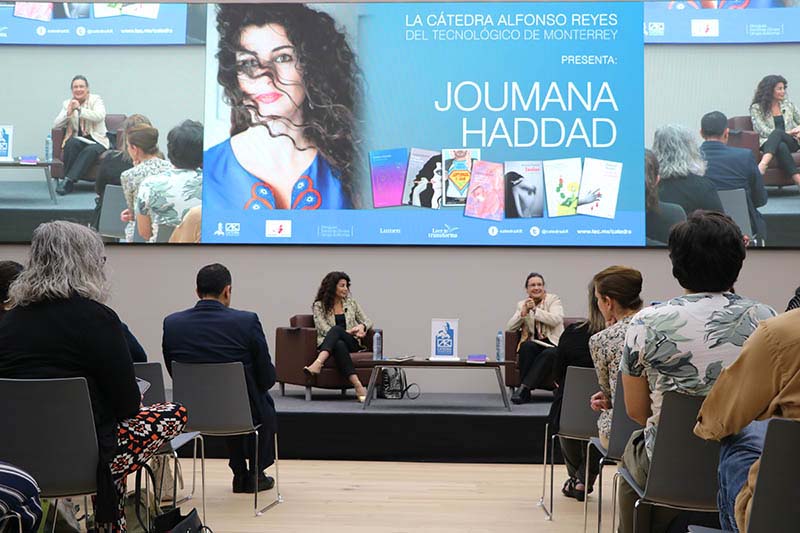 Joumana Haddad dialogó con comunidad Tec en el marco de la Cátedra Alfonso Reyes