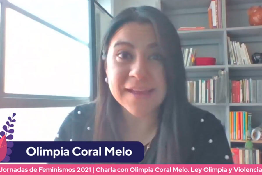 Olimpia Coral Melo ofreció la última charla en las Jornadas de Feminismos 2021 del Tec.