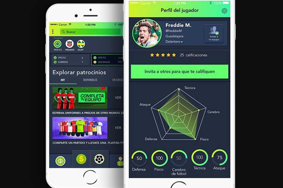 Pitz es una app para jugadures amateurs de futbol