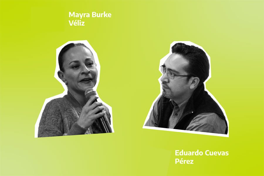 Profesores Mayra Burke y Eduardo Ceballos