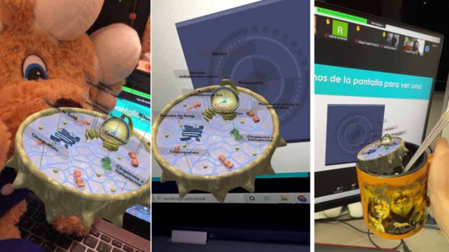Los alumnos utilizan la app 3DArt del Tec para usar Realidad Aumentadae en clase