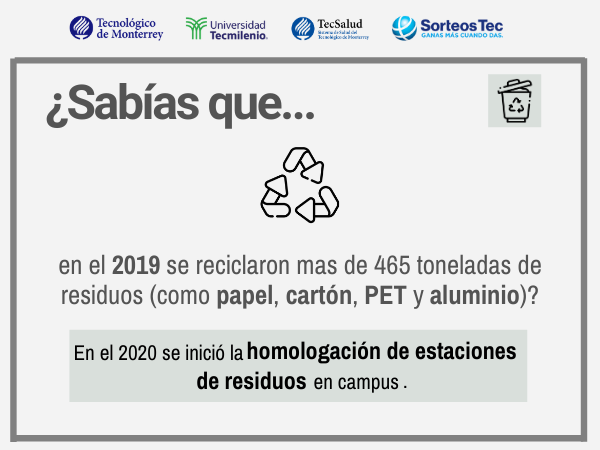 El Tec de Monterrey realiza reciclaje de residuos como parte de las iniciativas en sostenibilidad ambiental