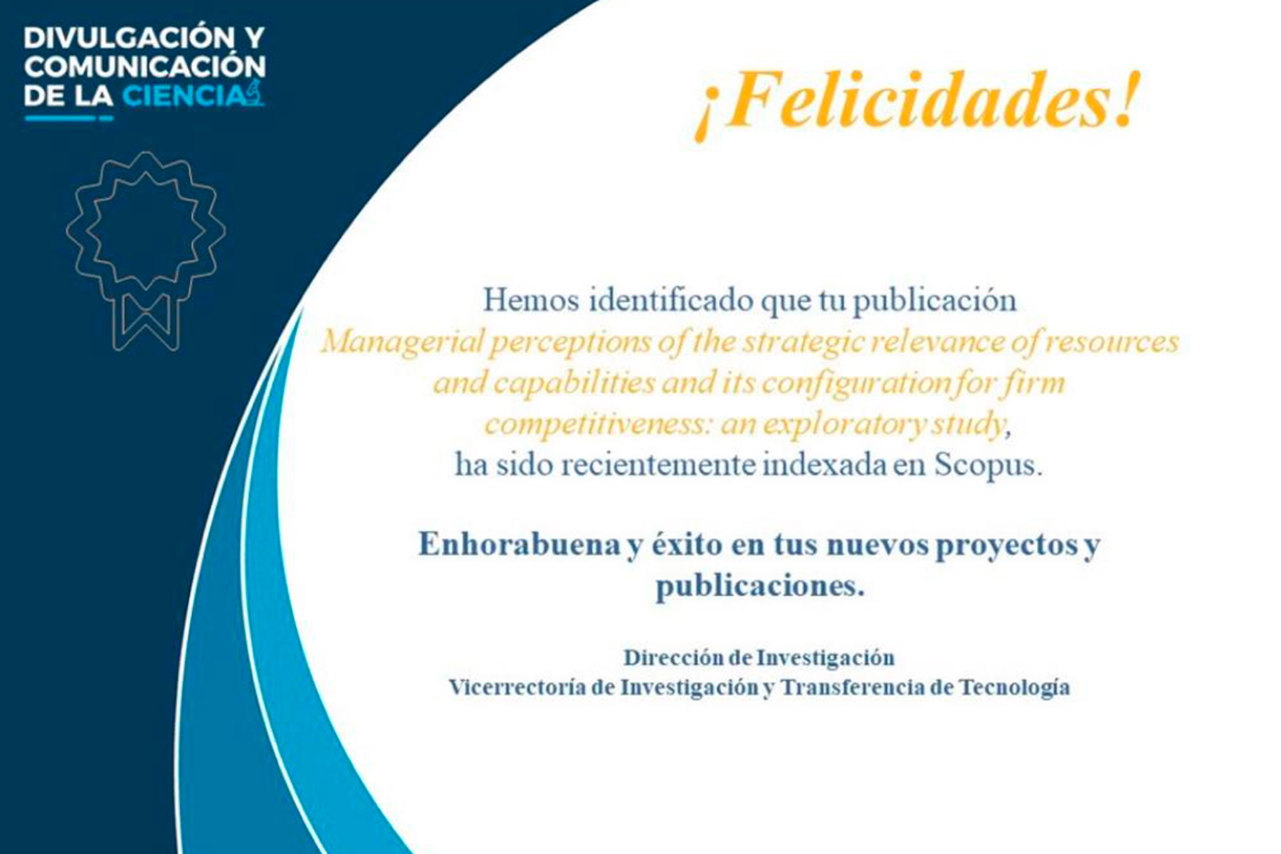 Reconocimiento al profesor Pablo Aguilera por su artículo científico de pymes por el Tecnológico de Monterrey campus Cuernavaca