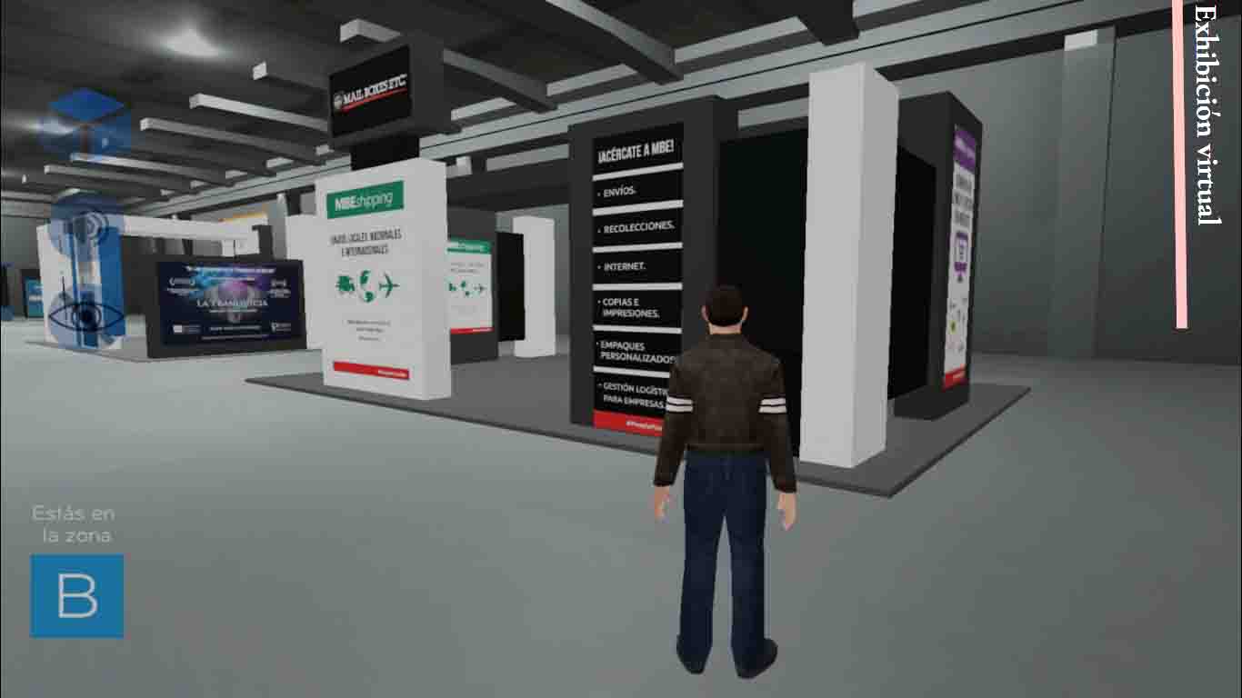 Exposición de stands en realidad virtual