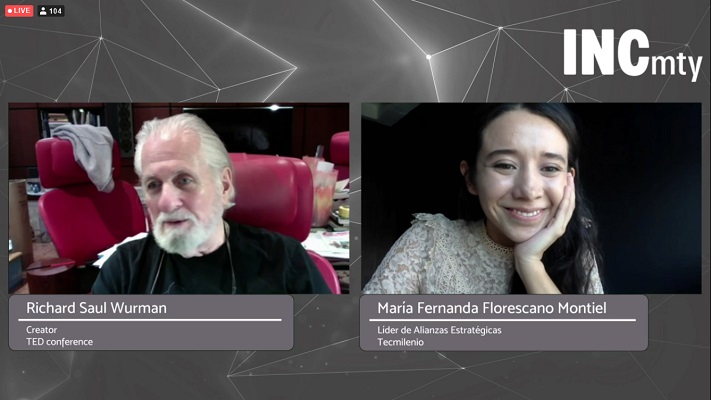 Richard Wurman tuvo un conversación con María Fernanda Florescano, de Alianzas Estratégicas de Tecmilenio.