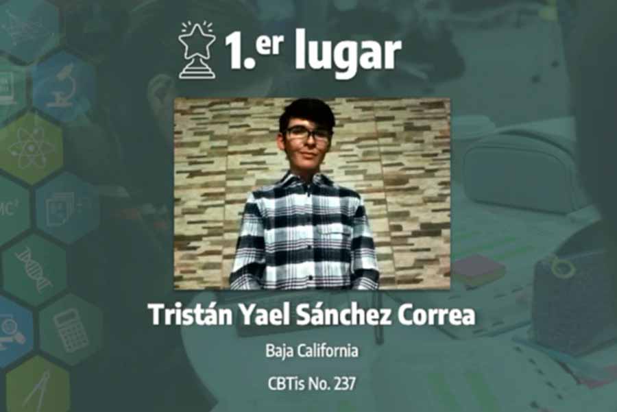 Tristán Sánchez, winner of the Physics category, 16th International Science Contest