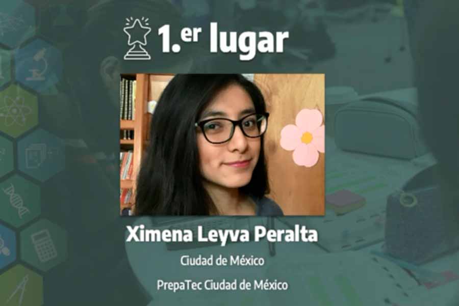 Ximena Leyva,, winner of the chemistry category, 16th International Science Contest