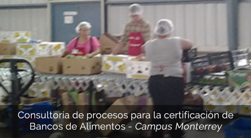 Consultoría de procesos para la certificación de Bancos de Alimentos