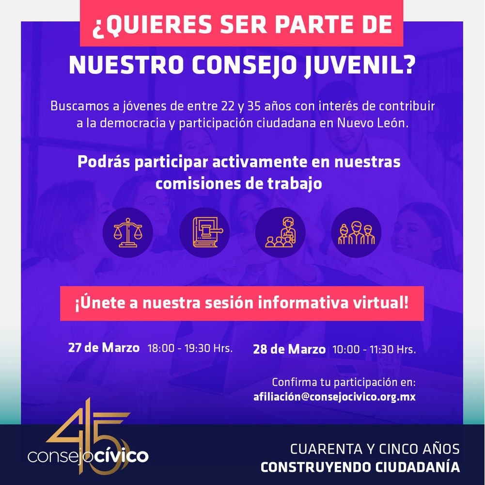 Consejo cívico de Nuevo León - Sesiones informativas virtuales