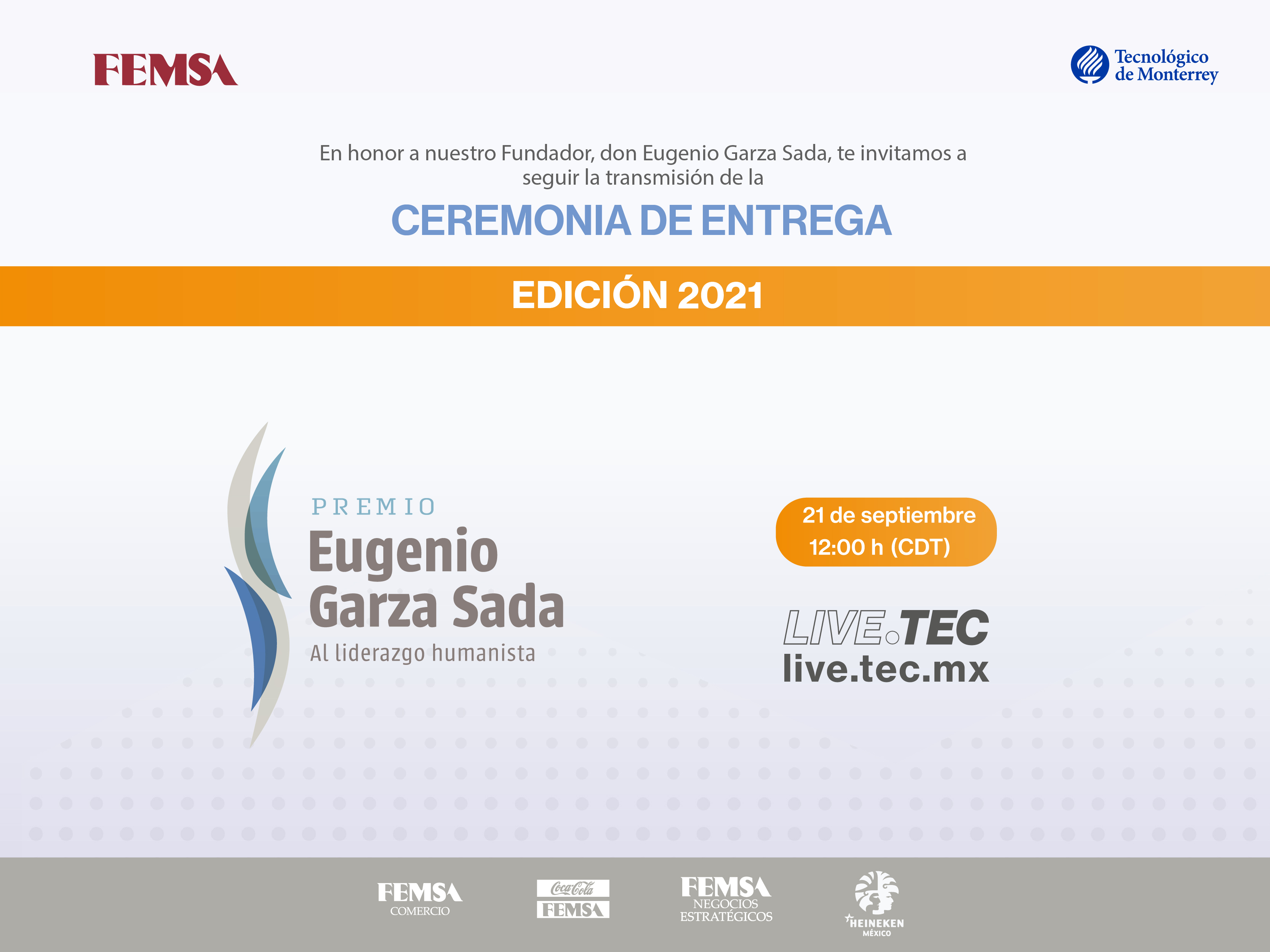 Premio Eugenio Garza Sada 2021 | Ceremonia de entrega