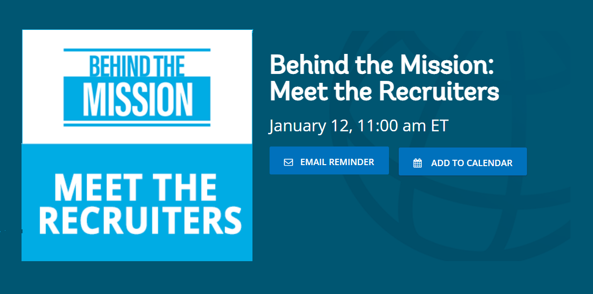 World Bank Group | Behind the Mission: Meet the Recruiters