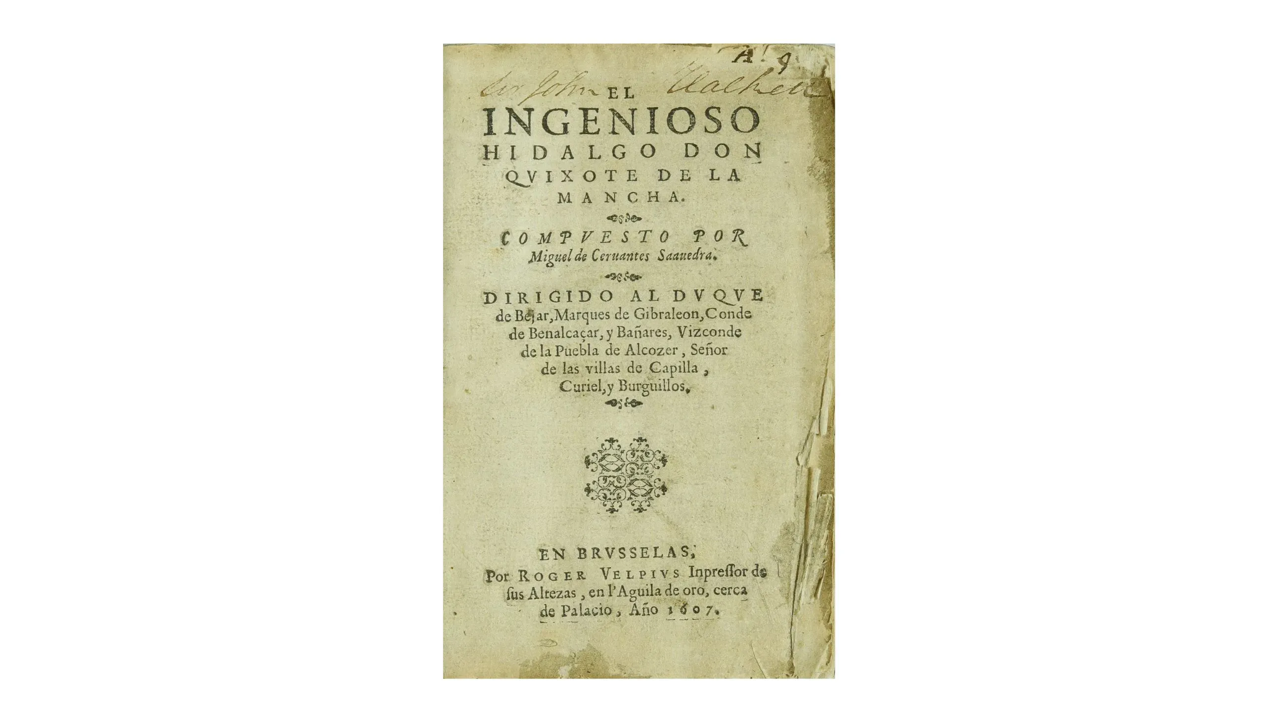 "Miguel de Cervantes Saavedra" Special Collections Library