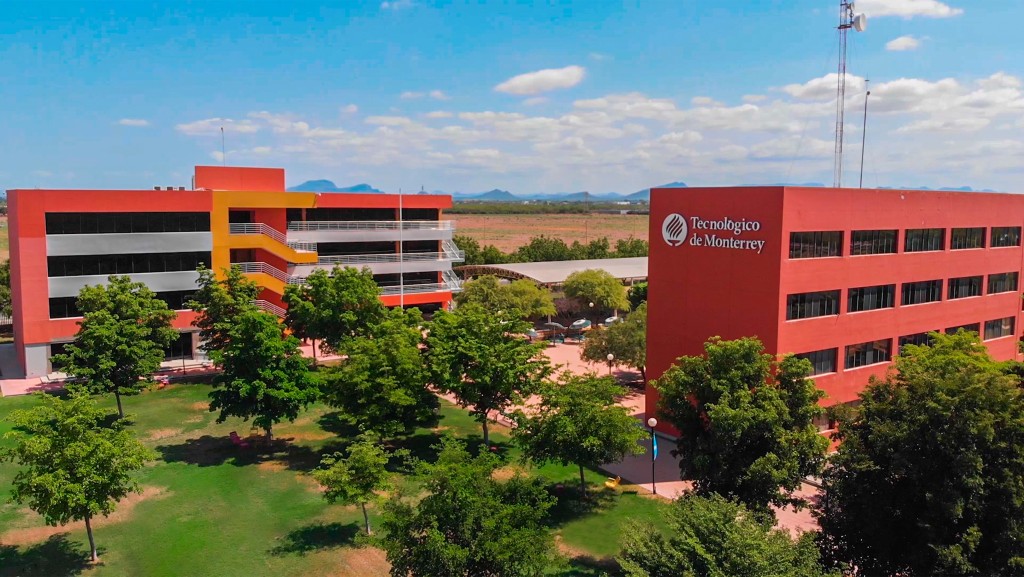 Vista aérea tec campus Ciudad Obregón