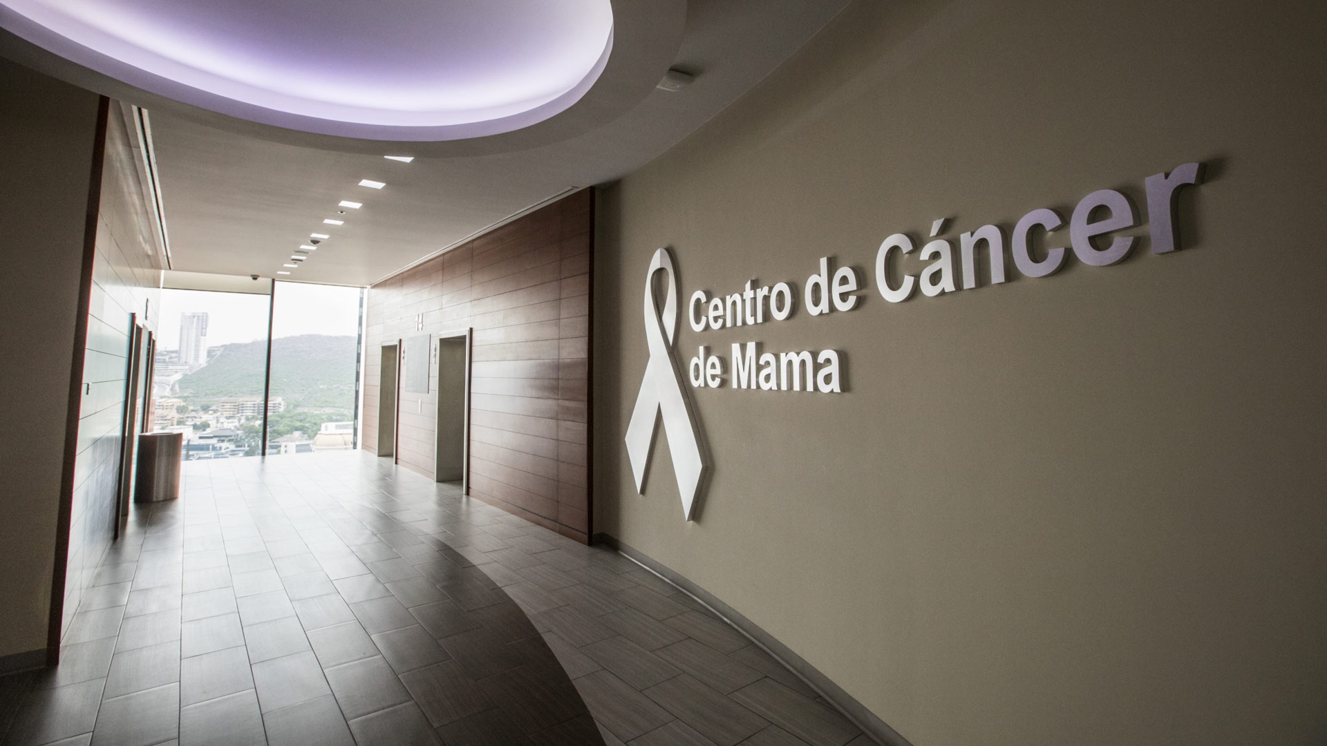 Este hospital de TecSalud se especializa en casos de cáncer de mama. El Hospital Zambrano Hellion.
