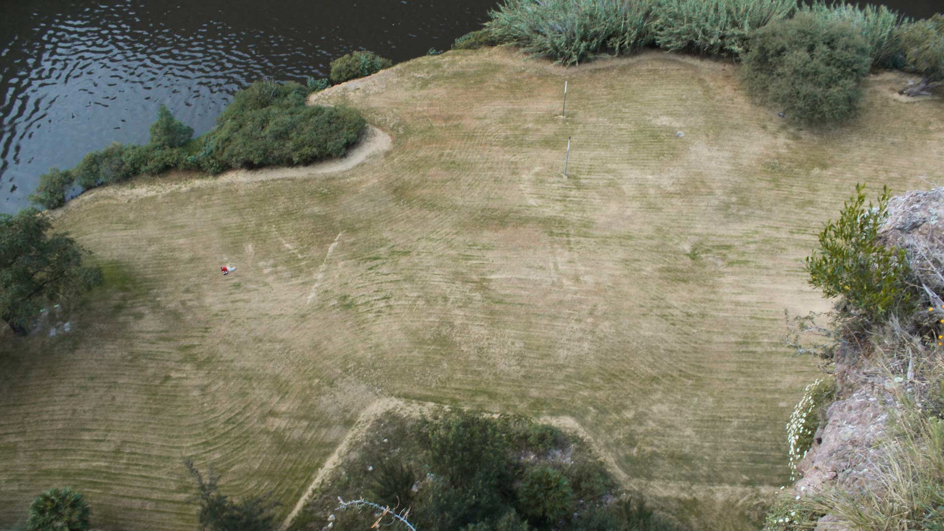 Vista del rappel de 100mts en Parque EcoAlberto