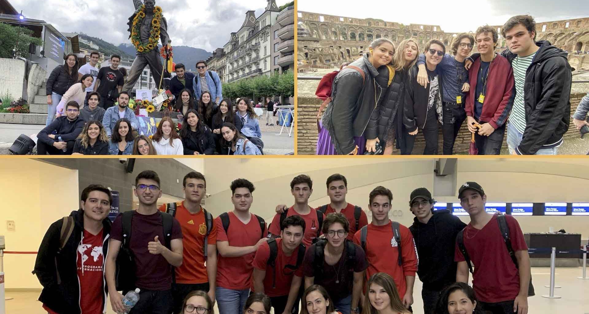 Diferentes alumnos en intercambio europeo