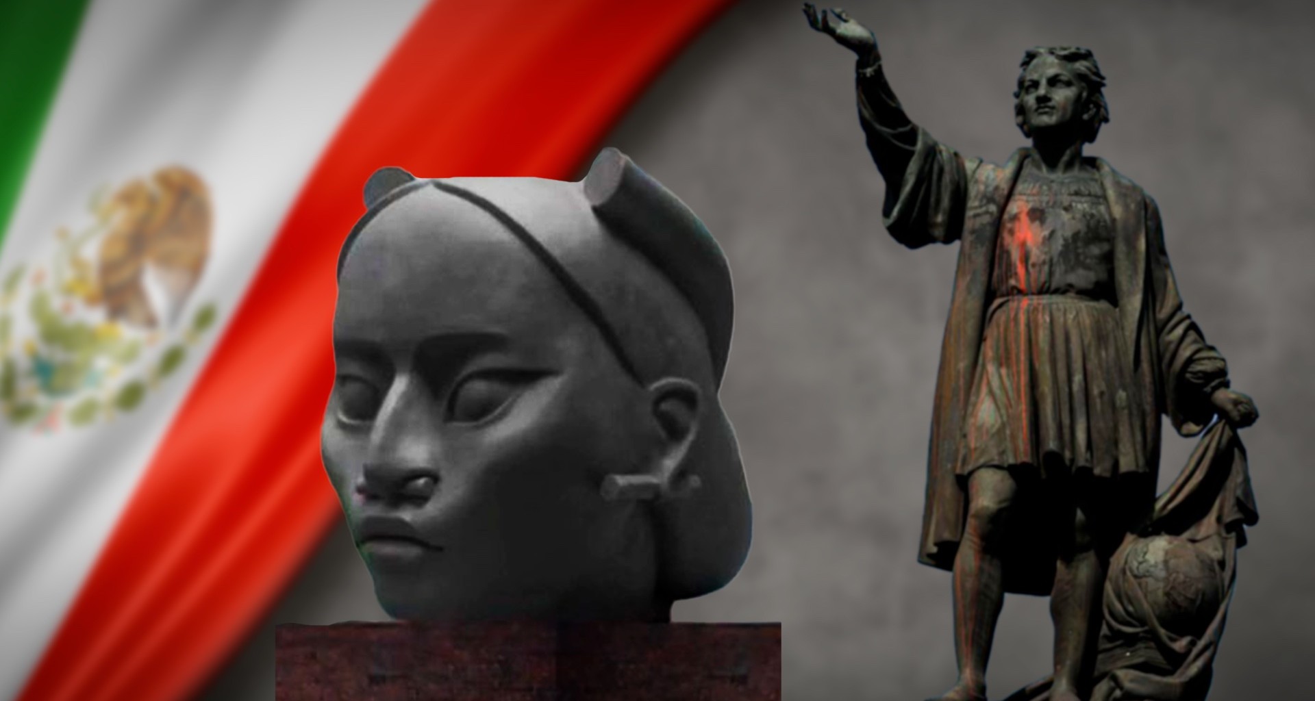 Estatua de Colón y Escultura de Tlali son símbolos para crear identidad nacional