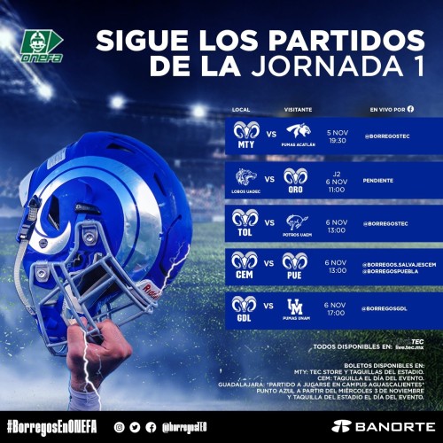 Temporada Borregos Guadalajara Futbol Americano
