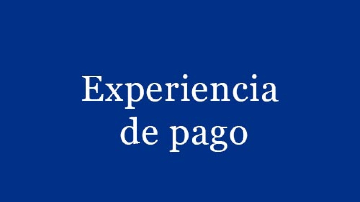Servicio experiencia de pago