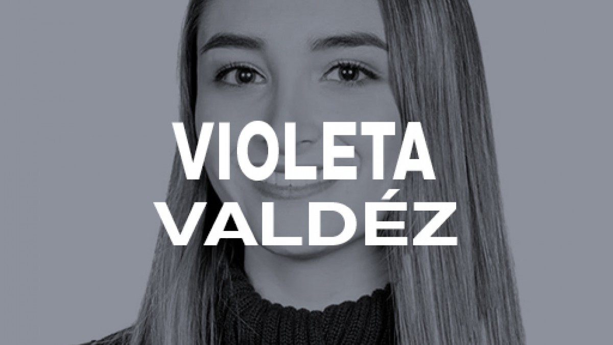 Rostro de Violeta Valdéz locutora de radio