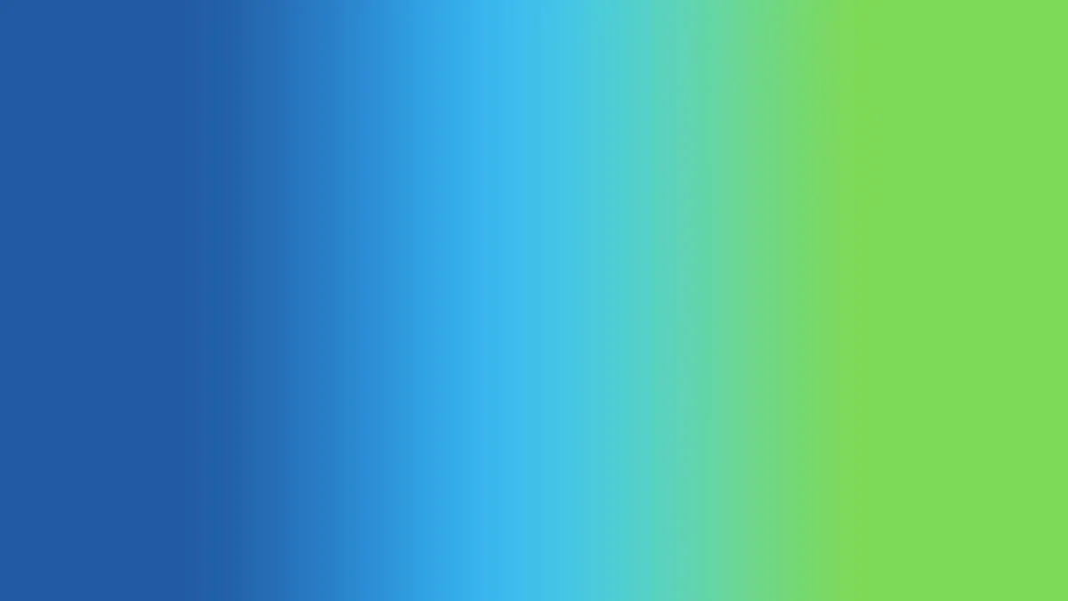 Gradient background: blue, light blue, and green
