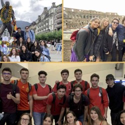 Diferentes alumnos en intercambio europeo
