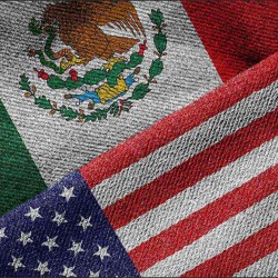 bandera de México y Estados Unidos