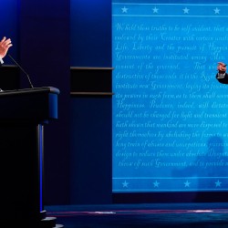 Donald Trump y Joe Biden en debate presidencial