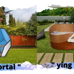 Modelo hexagonal con nombre portal en la izquierda y modelo ying yang del lado derecho