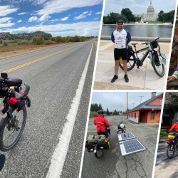 El activista mexicano Luis Fourzán participó en The SunPedal Ride y cruzó Estados Unidos en una bicicleta eléctrica.