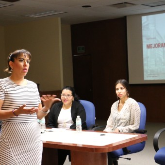 Georgina Martínez, durante la charla sobre Kaizen