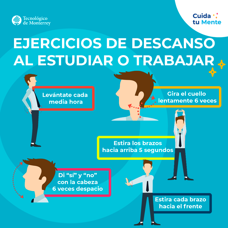 Ejercicios de descanso, Covid19, Tec de Monterrey